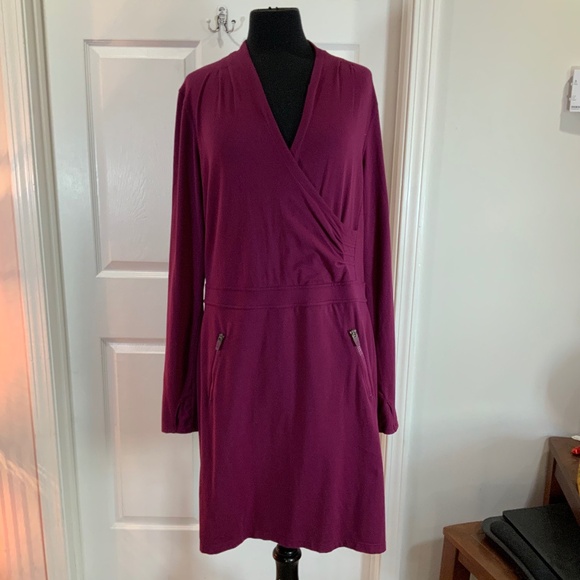 Athleta Suedy Lady Dress Nighshade Purple Athleisure Travel Dress Size XL - Picture 11 of 11